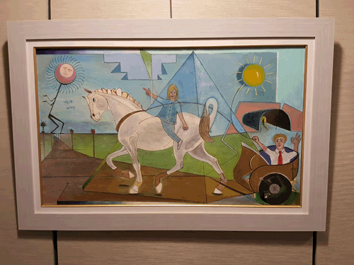 On Their High Horse
 Mixed media. 24x36 Inches 2016 